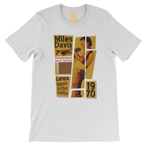 Miles Davis Tanglewood T-Shirt - Lightweight Vintage Style - vintagewhite