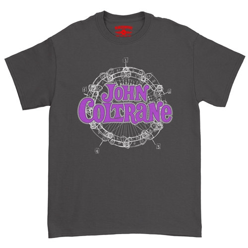John Coltrane Wheel of Fifths T-Shirt - Classic Heavy Cotton - classicblack