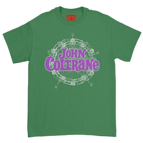 John Coltrane Wheel of Fifths T-Shirt - Classic Heavy Cotton - classickellygreen