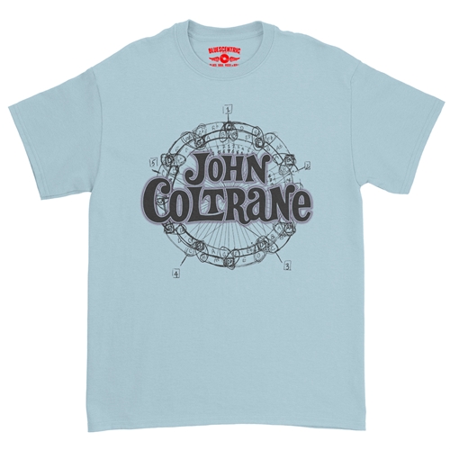 John Coltrane Wheel of Fifths T-Shirt - Classic Heavy Cotton - classiclightblue