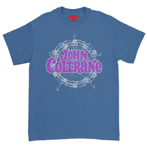 John Coltrane Wheel of Fifths T-Shirt - Classic Heavy Cotton - classicroyalblue