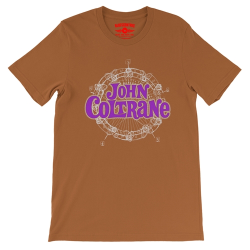 John Coltrane Wheel of Fifths T-Shirt - Lightweight Vintage Style - vintageburntorange