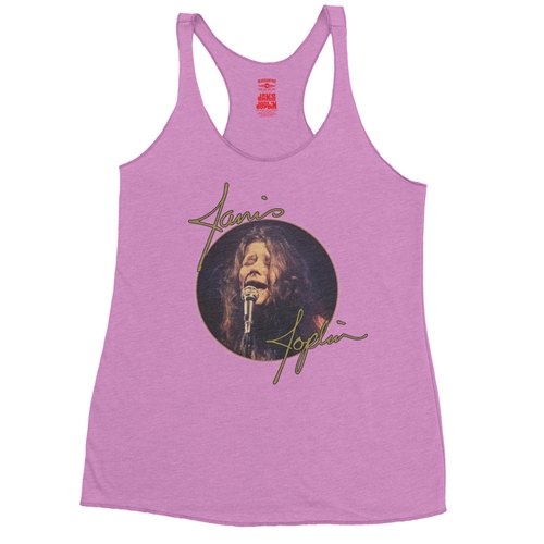 Janis Joplin Singing Racerback Tank - Women