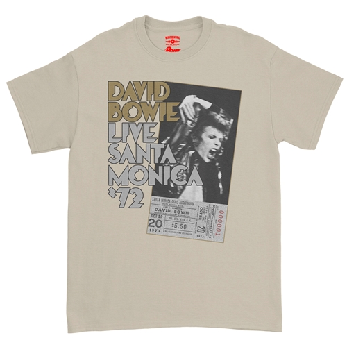David Bowie Santa Monica T-Shirt - Classic Heavy Cotton - classicsand