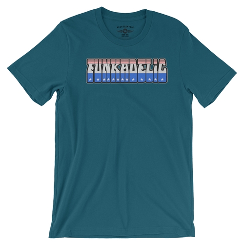 Patriotic Funkadelic T-Shirt - Lightweight Vintage Style - vintagedeepteal