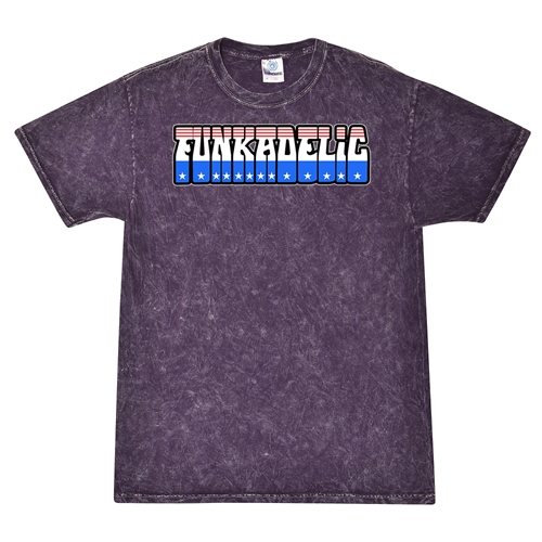 Patriotic Funkadelic T-Shirt - Purple Mineral Wash
