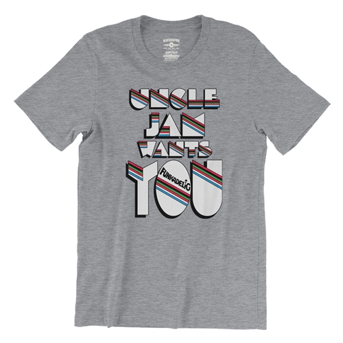 Funkadelic Uncle Jam Wants You T-Shirt - Lightweight Vintage Style - vintageathleticheather