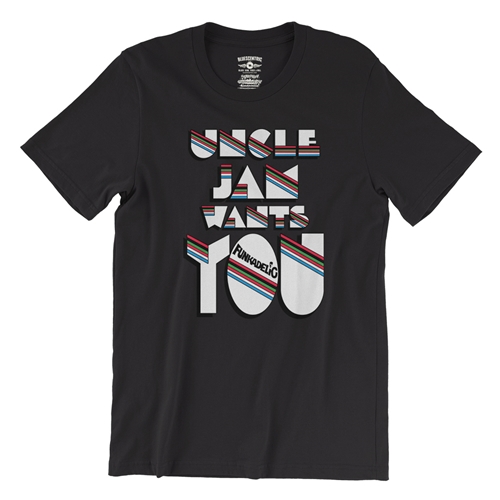 Funkadelic Uncle Jam Wants You T-Shirt - Lightweight Vintage Style - vintageblack