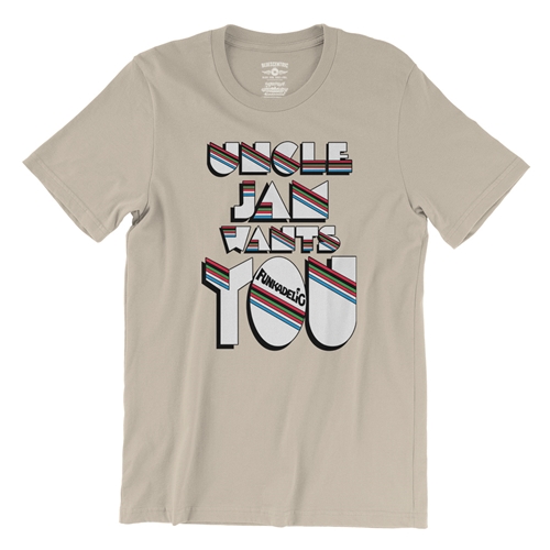 Funkadelic Uncle Jam Wants You T-Shirt - Lightweight Vintage Style - vintagecream