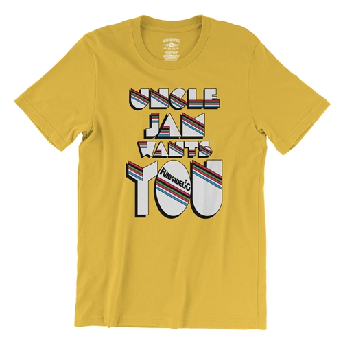 Funkadelic Uncle Jam Wants You T-Shirt - Lightweight Vintage Style - vintagemaizeyellow