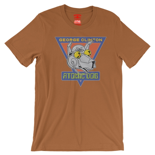 Retro George Clinton Atomic Dog T-Shirt - Lightweight Vintage Style - vintageburntorange