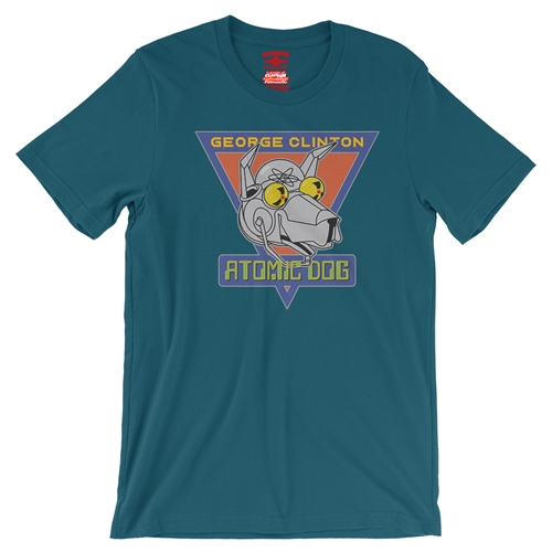 Retro George Clinton Atomic Dog T-Shirt - Lightweight Vintage Style - vintagedeepteal