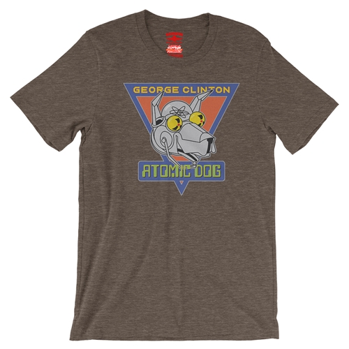 Retro George Clinton Atomic Dog T-Shirt - Lightweight Vintage Style - vintageheatherbrown