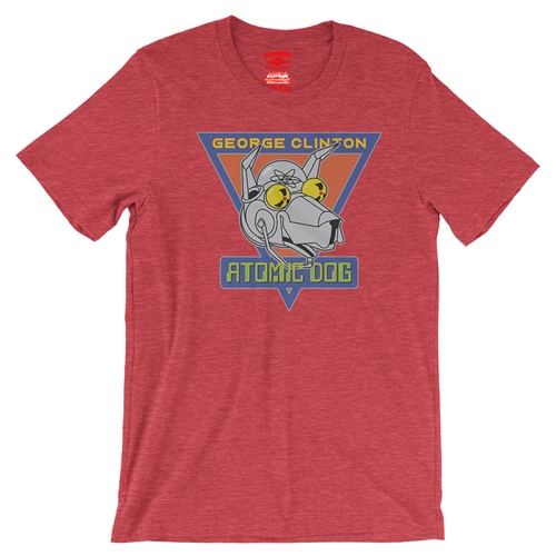 Retro George Clinton Atomic Dog T-Shirt - Lightweight Vintage Style - vintageheatherred