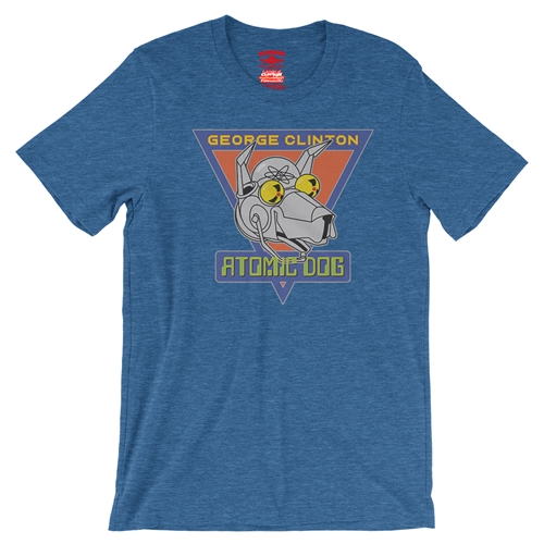 Retro George Clinton Atomic Dog T-Shirt - Lightweight Vintage Style - vintageheatherroyalblue