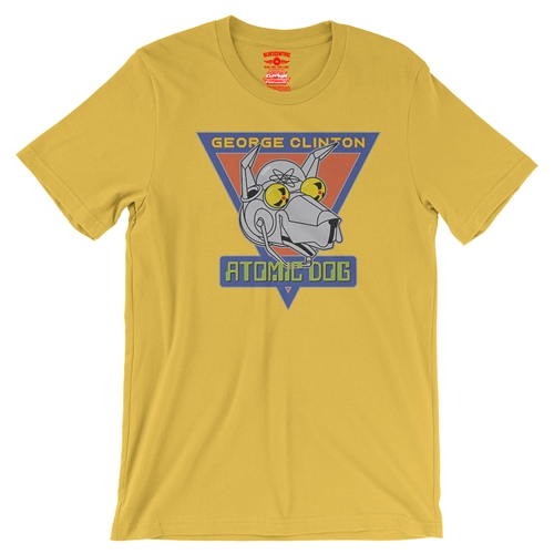 Retro George Clinton Atomic Dog T-Shirt - Lightweight Vintage Style - vintagemaizeyellow