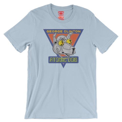 Retro George Clinton Atomic Dog T-Shirt - Lightweight Vintage Style - vintagethrowbackblue