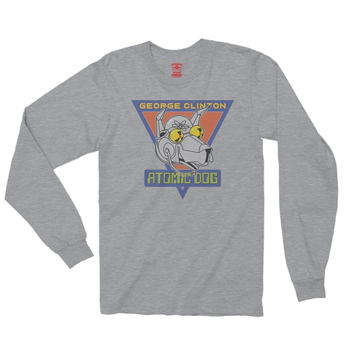 Retro George Clinton Atomic Dog Long Sleeve T-Shirt - longsleeveathleticheather