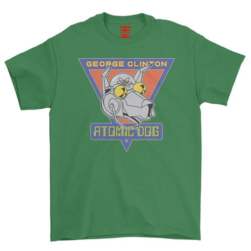Retro George Clinton Atomic Dog T-Shirt - Classic Heavy Cotton - classickellygreen
