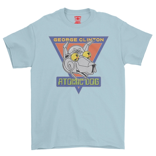 Retro George Clinton Atomic Dog T-Shirt - Classic Heavy Cotton - classiclightblue