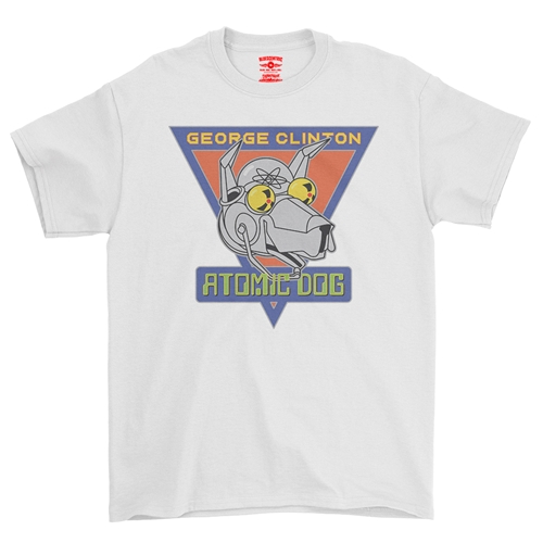 Retro George Clinton Atomic Dog T-Shirt - Classic Heavy Cotton - classicwhite