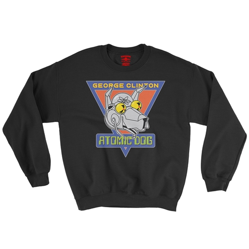 Retro George Clinton Atomic Dog Crewneck Sweatshirt - crewneckblack