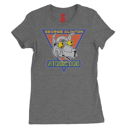Retro George Clinton Atomic Dog Ladies T Shirt - Relaxed Fit - ladiesdeepheather