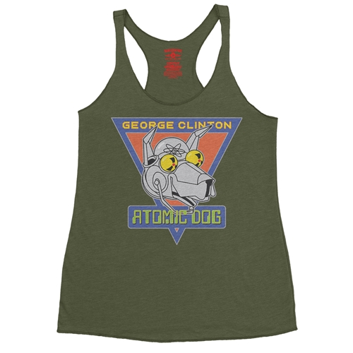 Retro George Clinton Atomic Dog Racerback Tank - Women