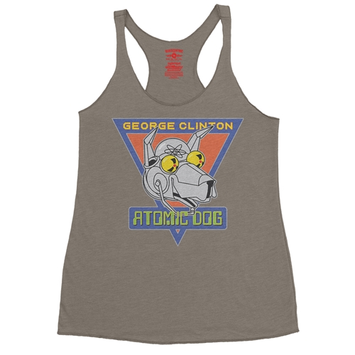 Retro George Clinton Atomic Dog Racerback Tank - Women