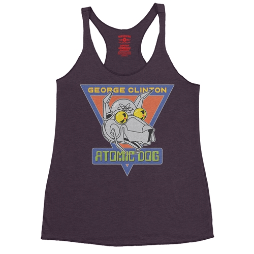 Retro George Clinton Atomic Dog Racerback Tank - Women