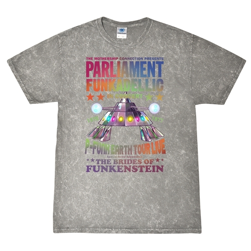 P-Funk Earth Tour Live T-Shirt - Grey Mineral Wash