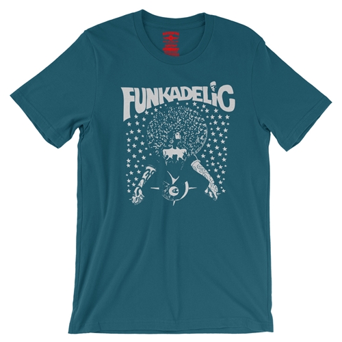 Black & White Funkadelic Concert T-Shirt - Lightweight Vintage Style - vintagedeepteal