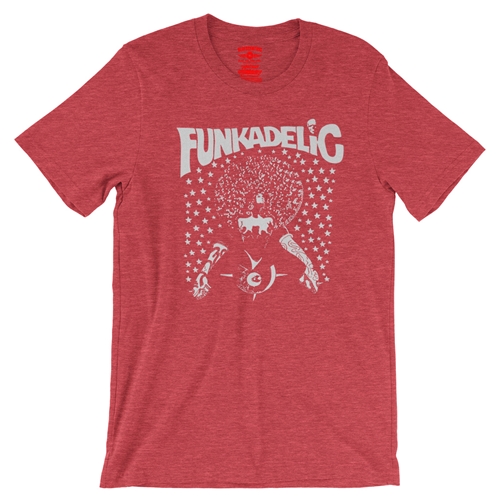Black & White Funkadelic Concert T-Shirt - Lightweight Vintage Style - vintageheatherred