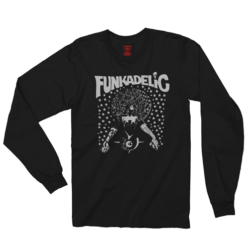 Black & White Funkadelic Concert Long Sleeve T-Shirt - longsleeveblack
