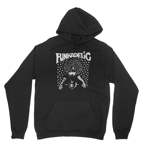 Black & White Funkadelic Concert Pullover Hoodie - hoodieblack