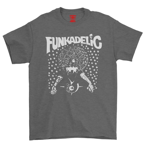 Black & White Funkadelic Concert T-Shirt - Classic Heavy Cotton - classicheathergrey