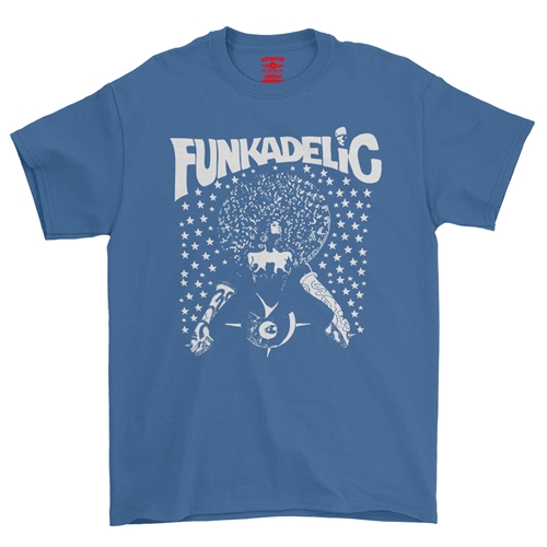 Black & White Funkadelic Concert T-Shirt - Classic Heavy Cotton - classicroyalblue