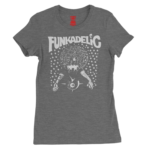 Black & White Funkadelic Concert Ladies T Shirt - Relaxed Fit - ladiesdeepheather