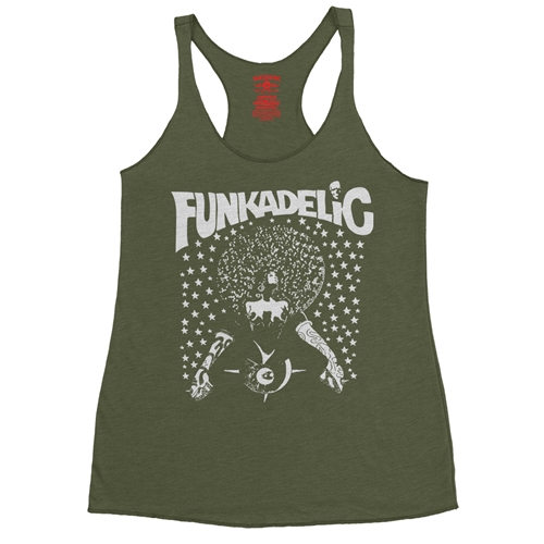 Black & White Funkadelic Concert Racerback Tank - Women
