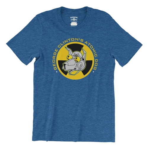 George Clinton Atomic Dog T-Shirt - Lightweight Vintage Style - vintageheatherroyalblue