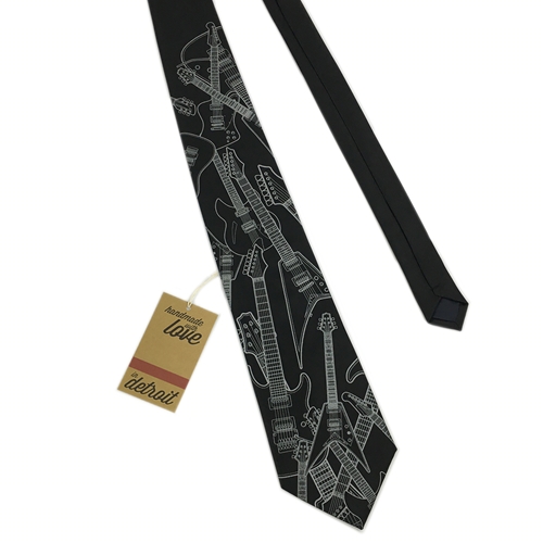 Guitar Neck Tie - Black