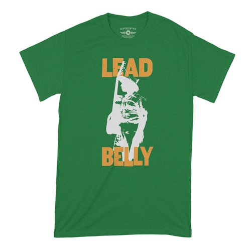 Retro Lead Belly T-Shirt - Classic Heavy Cotton - classickellygreen