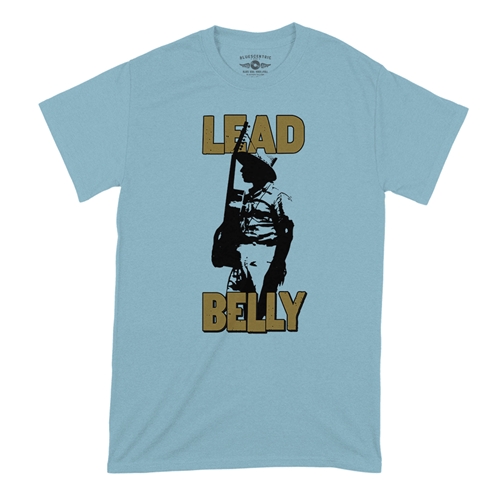 Retro Lead Belly T-Shirt - Classic Heavy Cotton - classiclightblue