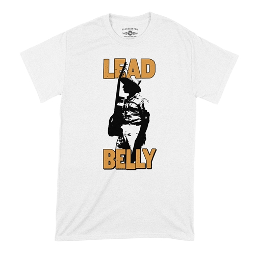 Retro Lead Belly T-Shirt - Classic Heavy Cotton - classicwhite