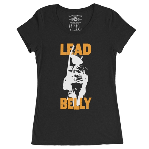 Retro Lead Belly Ladies T Shirt - Relaxed Fit - ladiesblack
