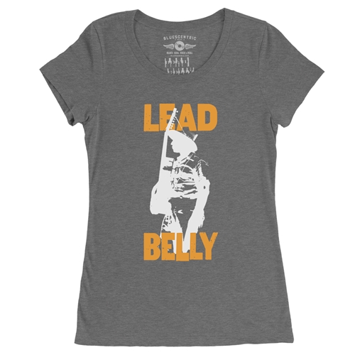 Retro Lead Belly Ladies T Shirt - Relaxed Fit - ladiesdeepheather