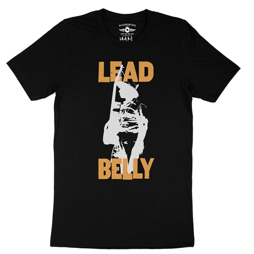 Retro Lead Belly T-Shirt - Lightweight Vintage Style - vintageblack