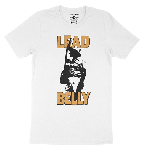Retro Lead Belly T-Shirt - Lightweight Vintage Style - vintagewhite