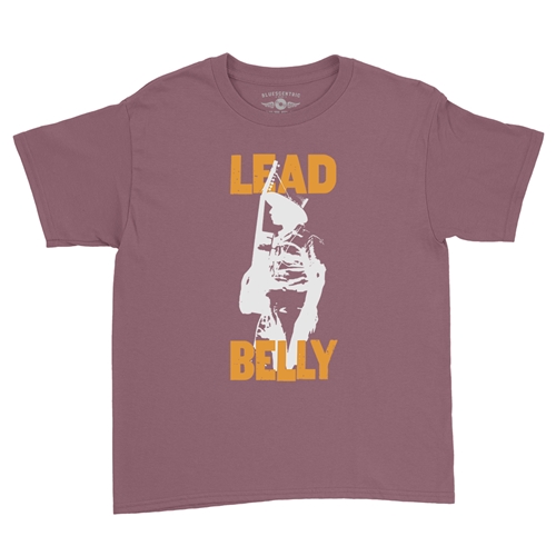 Retro Lead Belly Youth T-Shirt - Lightweight Vintage Children & Toddlers - youthheathermaroon