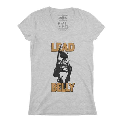 Retro Lead Belly V-Neck T Shirt - Women